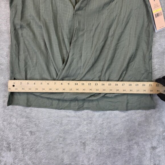 Nanette Lepore Top Womens Small Green Prairie Sage Sweet Romance Sleeveless Vest - Picture 8 of 11